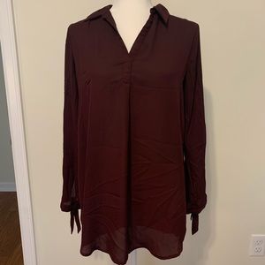 Sheer Burgundy Elle Tunic